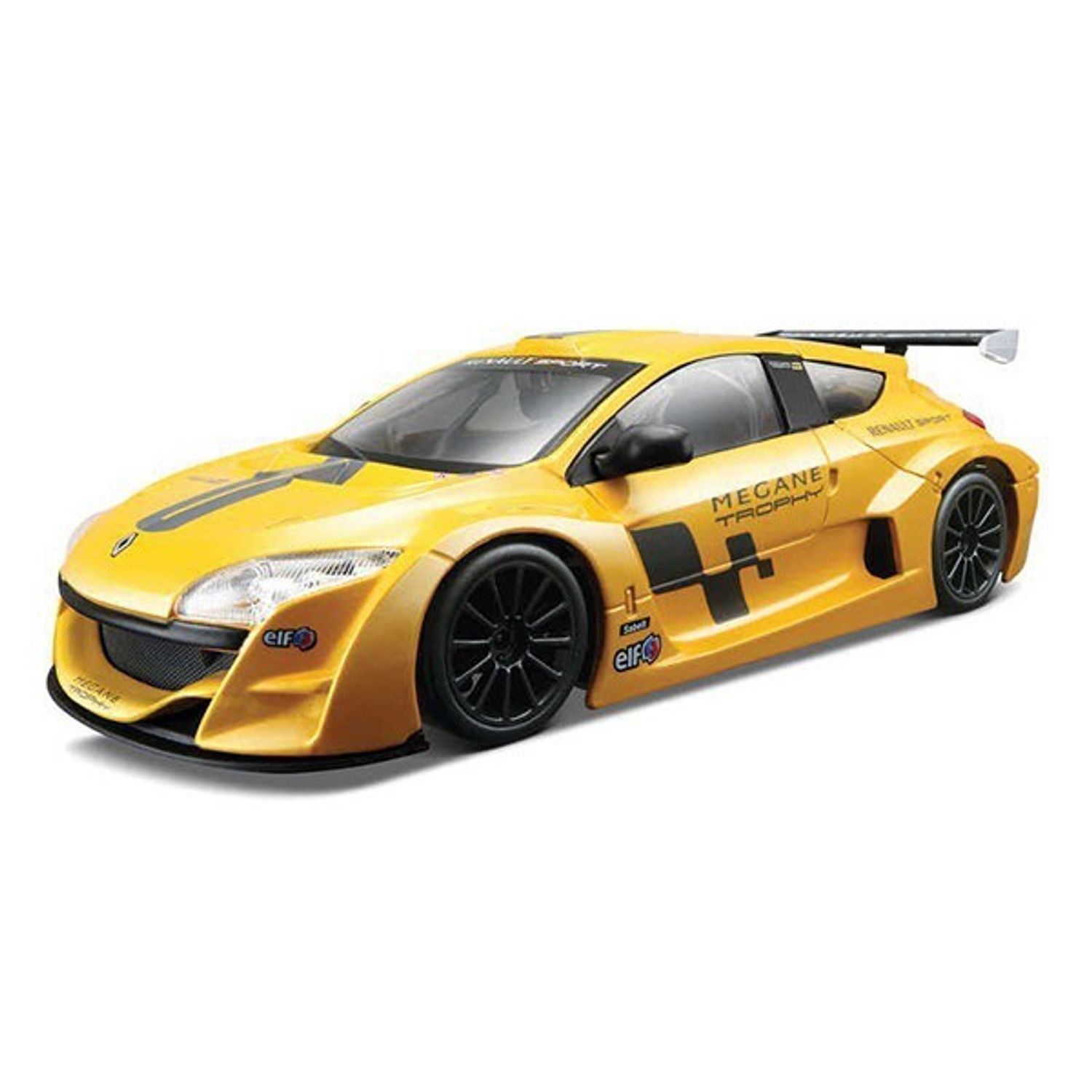 Masina model Renault Megane Trophy, galben metalic, 1:24 fotografia produsului View 2 L