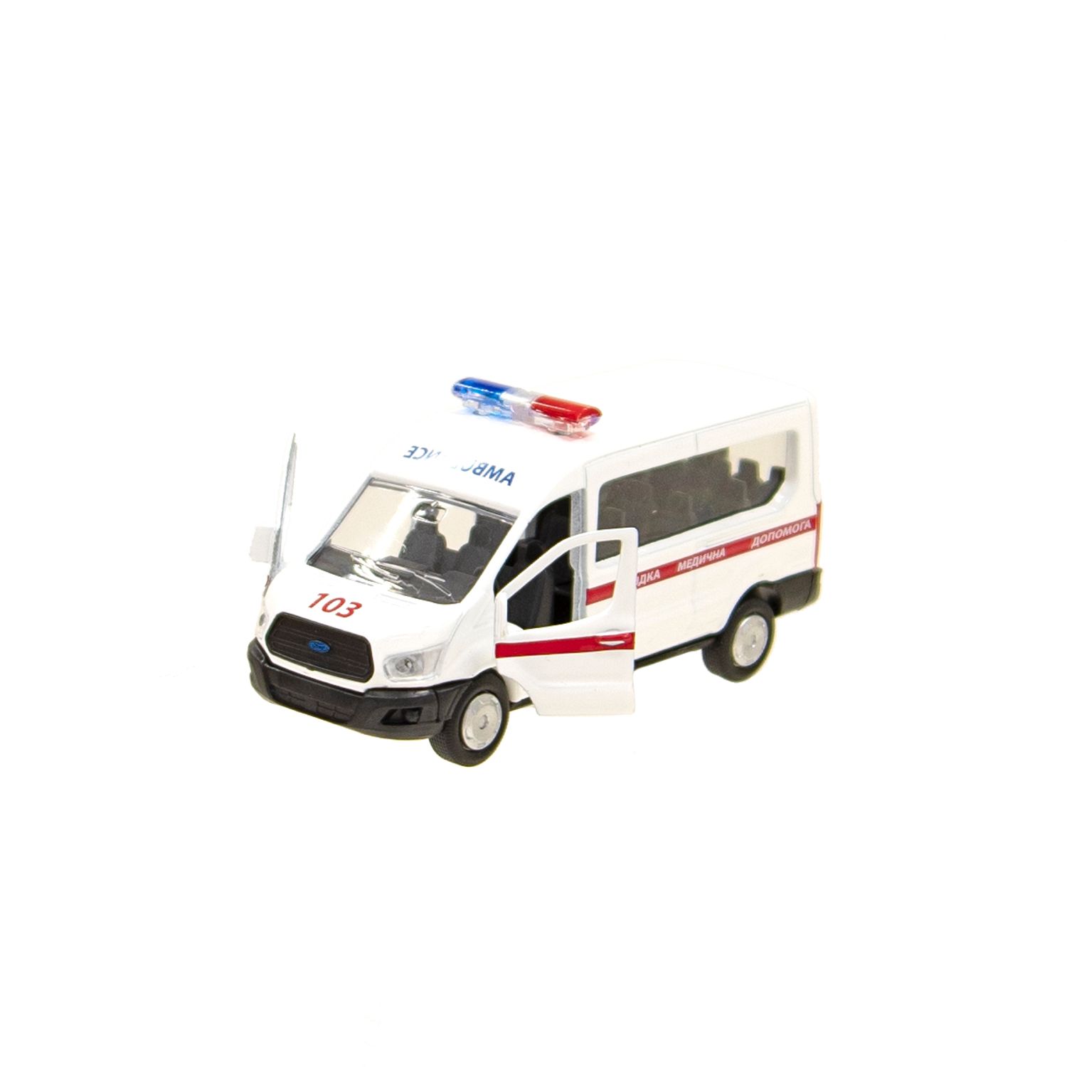 Macheta auto Technopark Ambulanta Ford, 12 cm fotografia produsului View 6 L