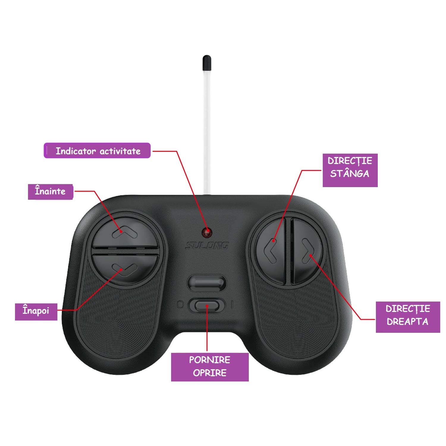Masina cu telecomanda Bigfoot Off&minus;road &minus; Violet 1:16, 27 MHz Sulong Toys fotografia produsului View 3 L