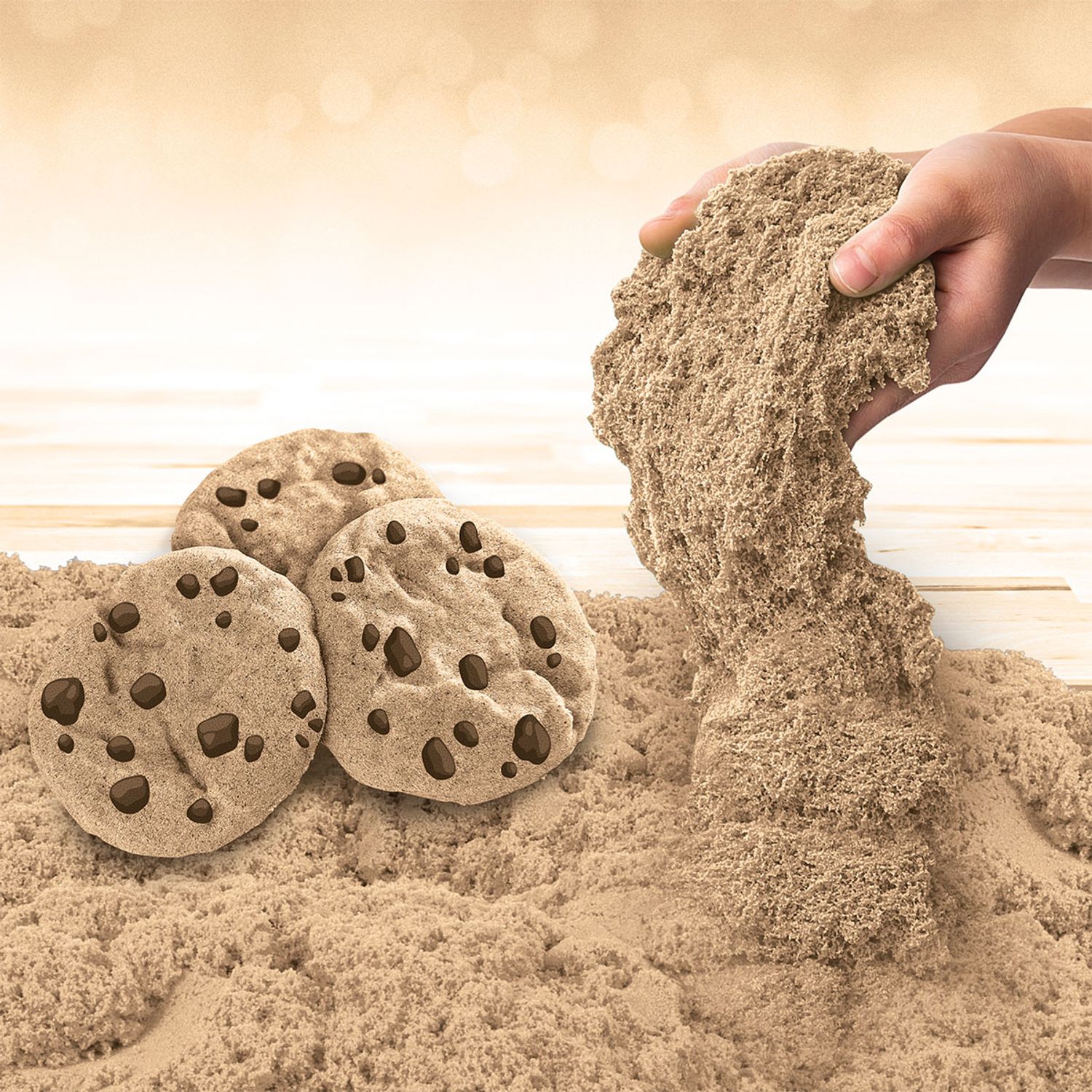 Nisip Kinetic Sand Biscuit Bej 227 g fotografia produsului View 4 L