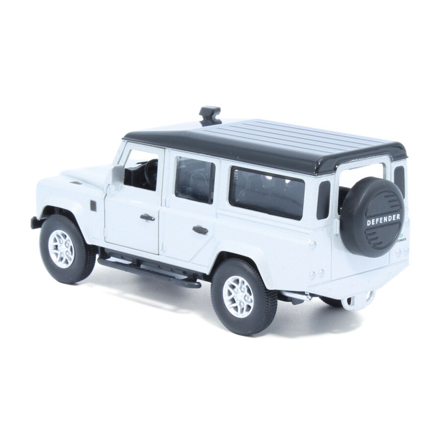 Macheta auto Tayumo Land Rover Defender 110, 1:36,  Indus Silver fotografia produsului View 2 L