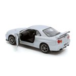 Macheta auto Tayumo Nissan GT&minus;R34 V&minus;Spec II, 1:36, Silver fotografia produsului View 3 S