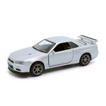 Macheta auto Tayumo Nissan GT&minus;R34 V&minus;Spec II, 1:36, Silver fotografia produsului