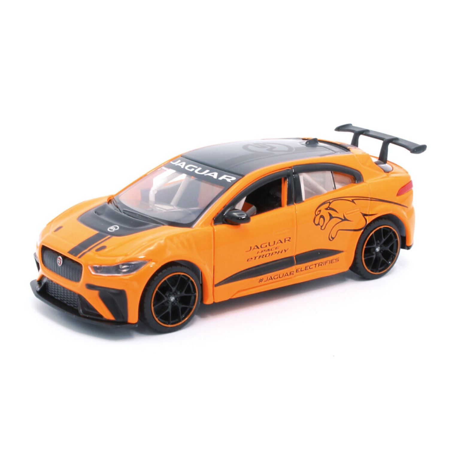 Macheta auto Tayumo Jaguar I&minus;Pace e&minus;Trophy, 1:36, Orange fotografia produsului