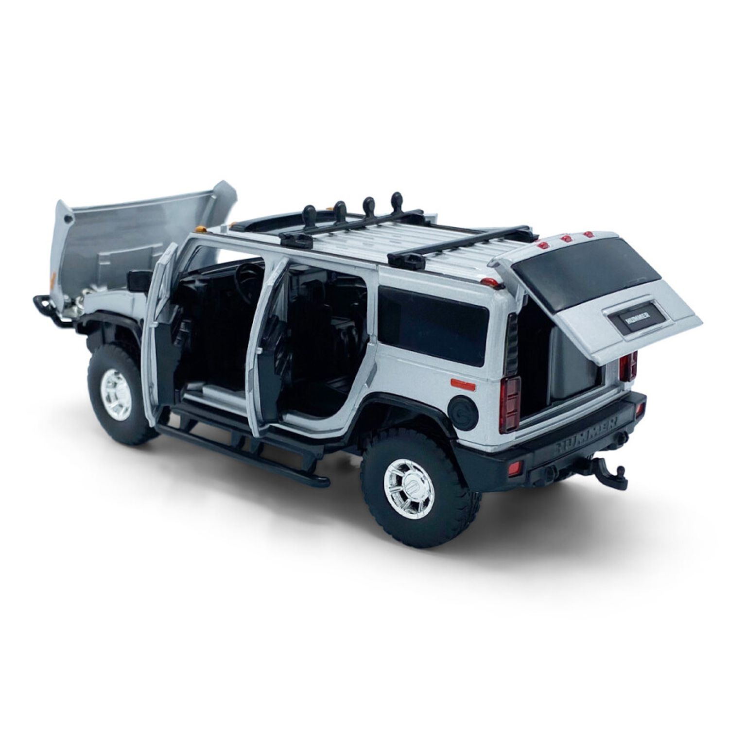 Macheta auto Tayumo Hummer H2, 1:32, Silver fotografia produsului View 3 L