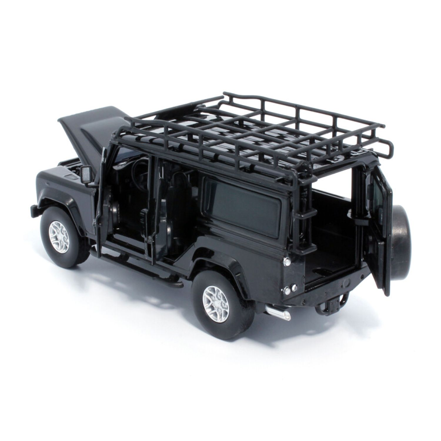 Macheta auto Tayumo Land Rover Defender 110, 1:32, Black fotografia produsului View 3 L
