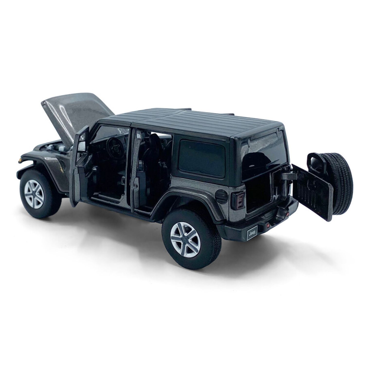 Macheta auto Tayumo Jeep Wrangler Sahara, 1:32, Grey fotografia produsului View 3 L