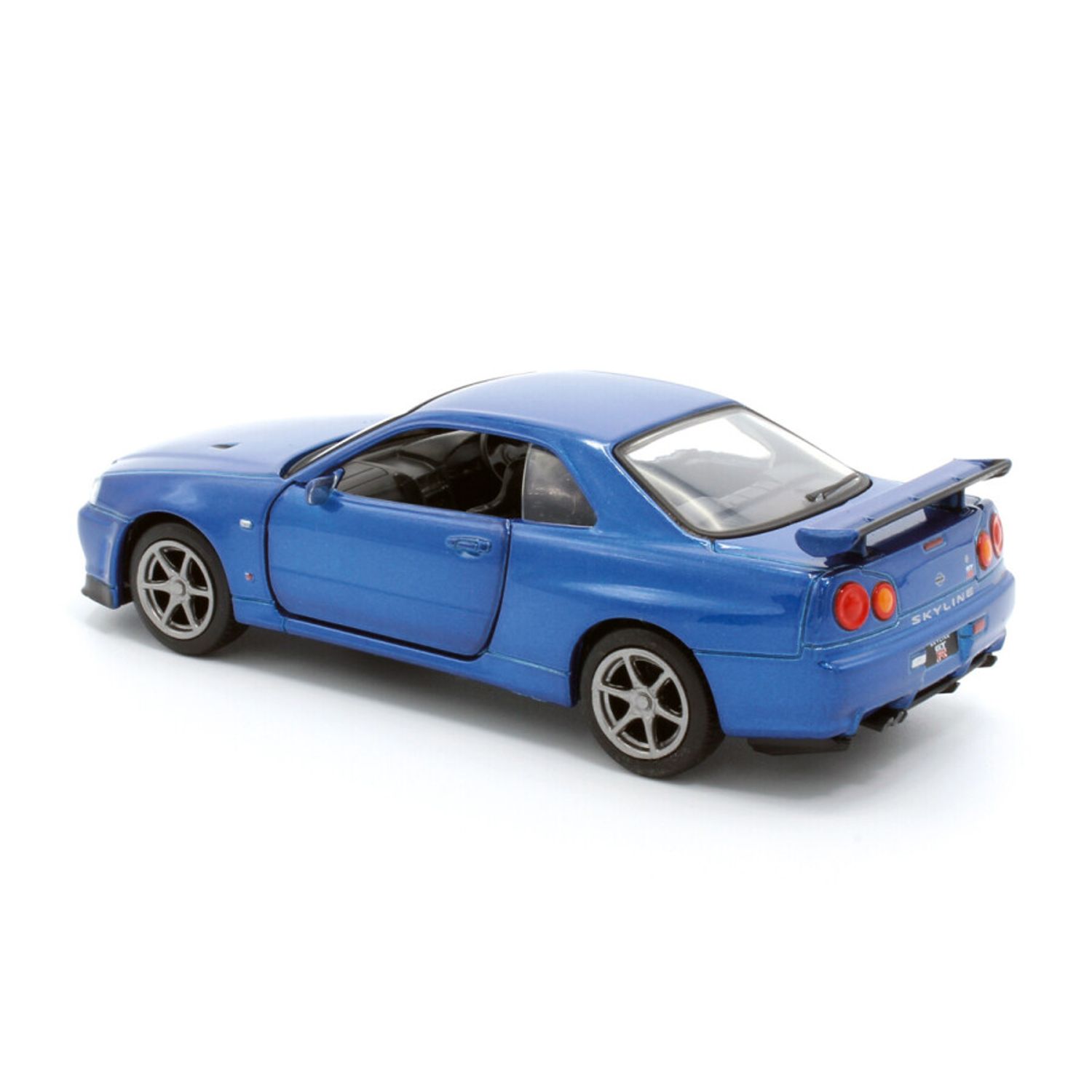 Macheta auto Tayumo Nissan GT&minus;R34 V&minus;Spec II,  1:36, Blue fotografia produsului View 2 L