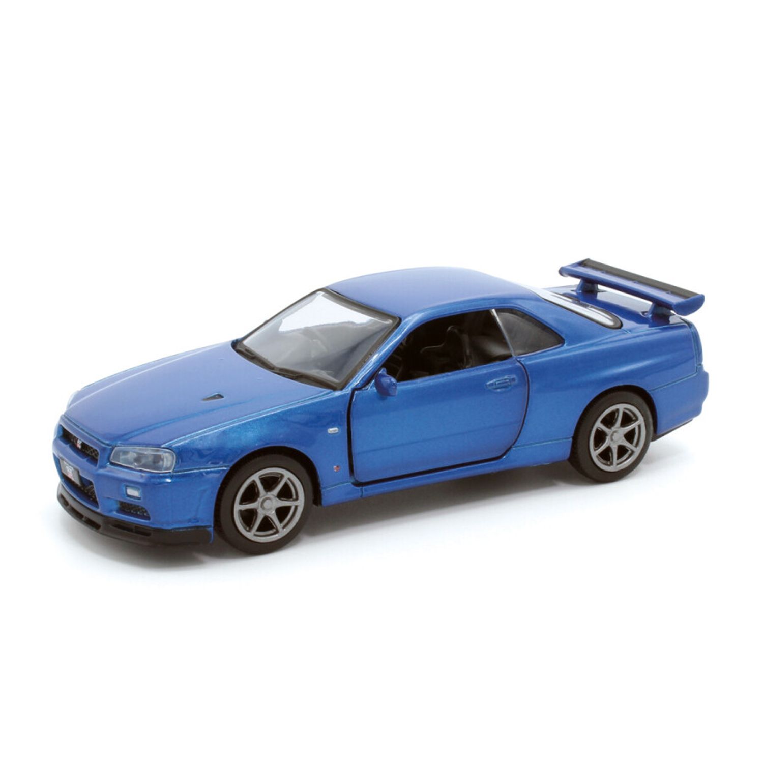 Macheta auto Tayumo Nissan GT&minus;R34 V&minus;Spec II,  1:36, Blue fotografia produsului