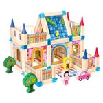 Set de construit din lemn, Castel mediu, 128 piese fotografia produsului View 2 S