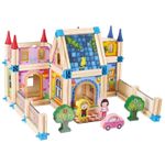 Set de construit din lemn, Castel mediu, 128 piese fotografia produsului View 5 S
