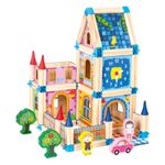 Set de construit din lemn, Castel mediu, 128 piese fotografia produsului