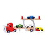 Camion autotransporter din lemn cu 4 masinute fotografia produsului View 3 S