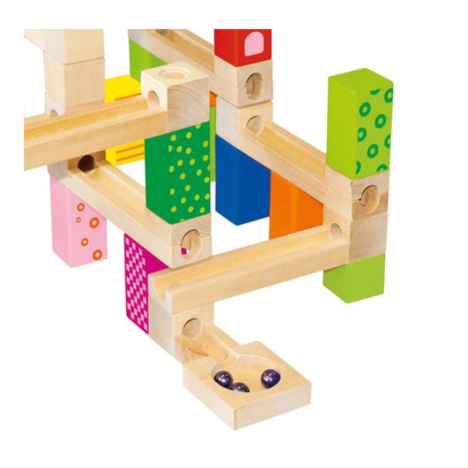 Set de construit din lemn Labirint,  Marble Run,  66 piese fotografia produsului View 2 L