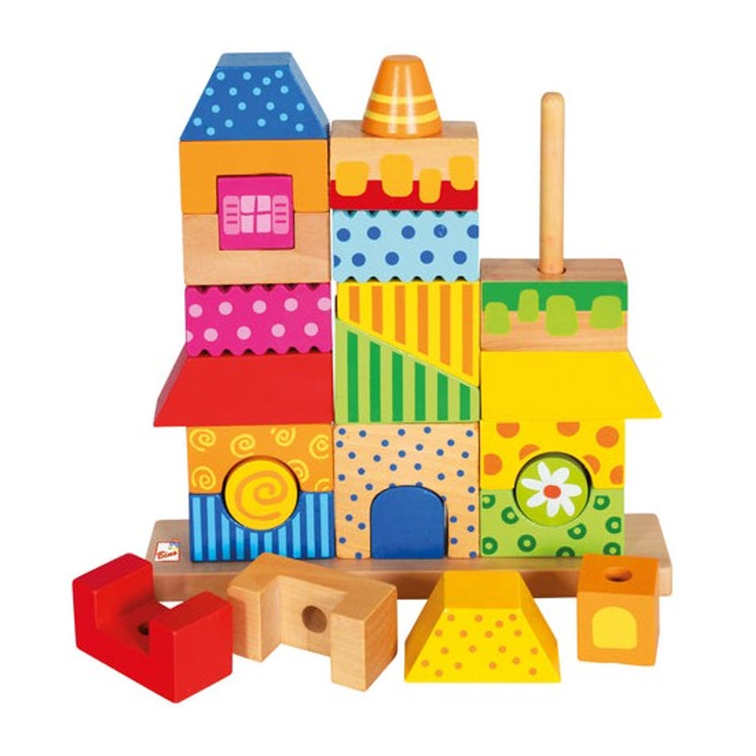 Jucarie din lemn Villa Viola, puzzle cu 3 coloane, 26 piese fotografia produsului View 2 L