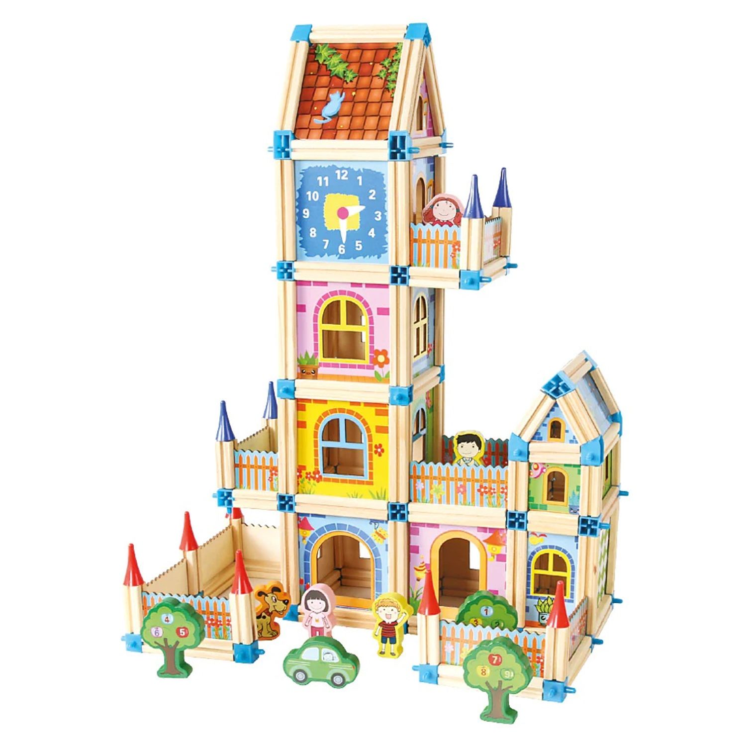 Set de construit din lemn, Castel mare, 268 piese fotografia produsului View 5 L