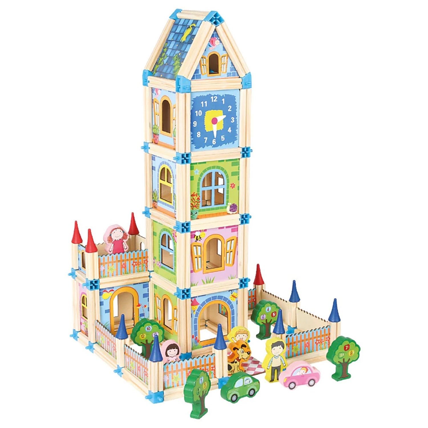 Set de construit din lemn, Castel mare, 268 piese fotografia produsului View 4 L