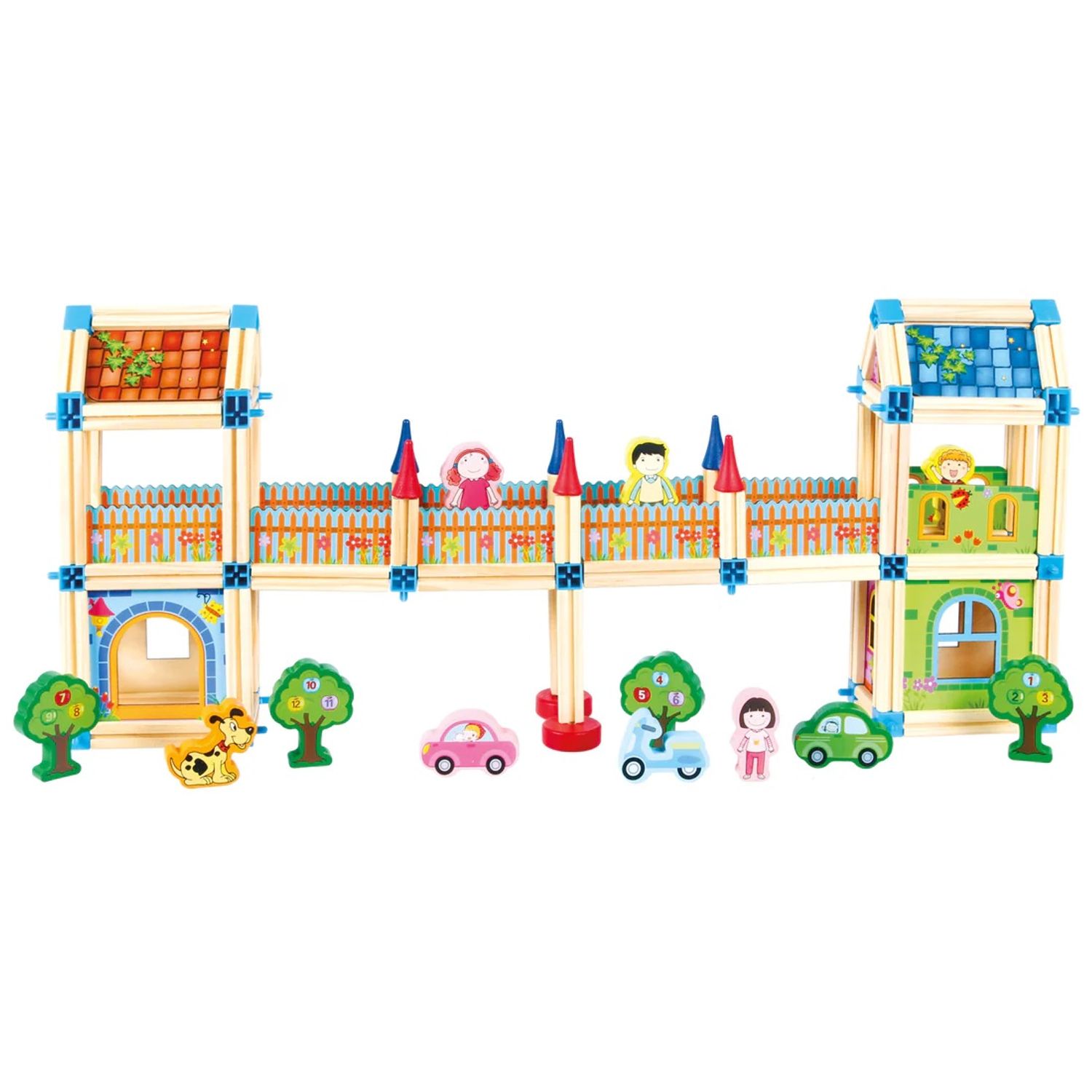Set de construit din lemn, Castel mare, 268 piese fotografia produsului View 3 L