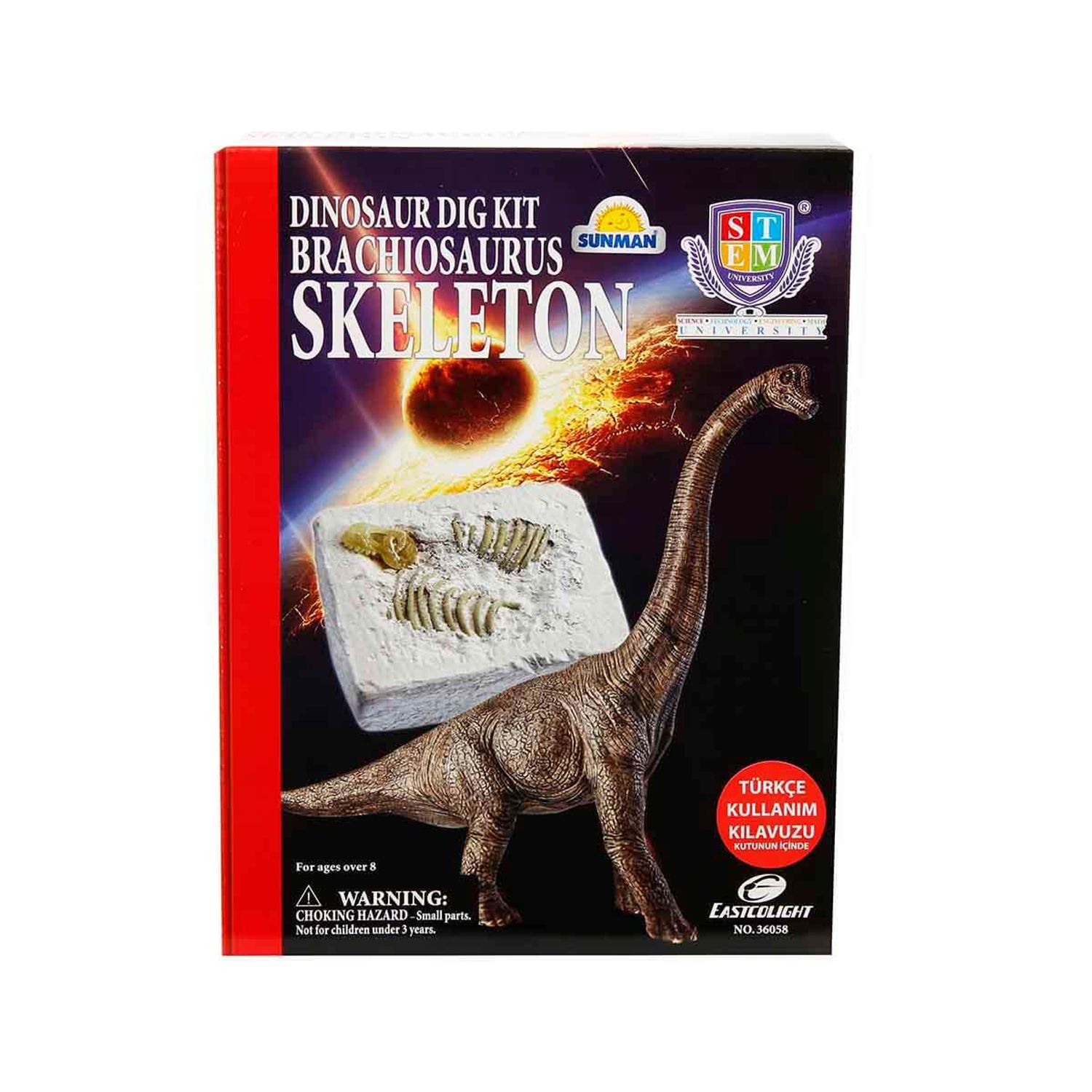 Set educativ descopera scheletul de Brahiozaur Sunman fotografia produsului