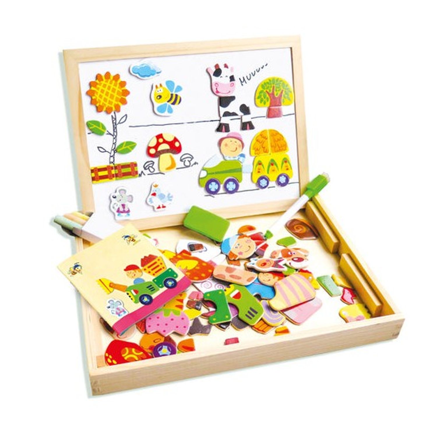 Tabla de scris 2 in 1 cu puzzle, pentru copii - Bino fotografia produsului View 2 L