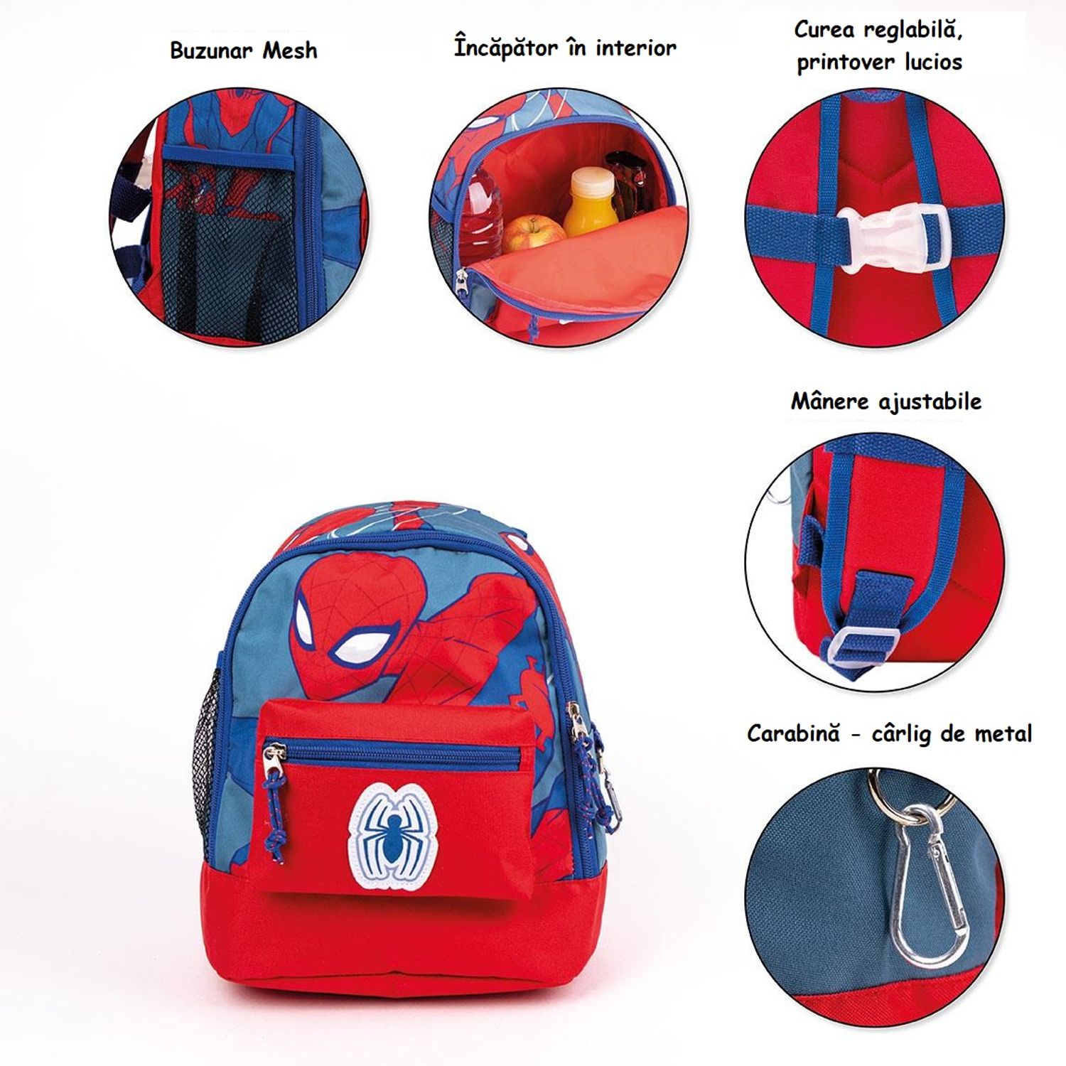 Rucsac pentru copii Spiderman 25x27x16 cm fotografia produsului View 5 L