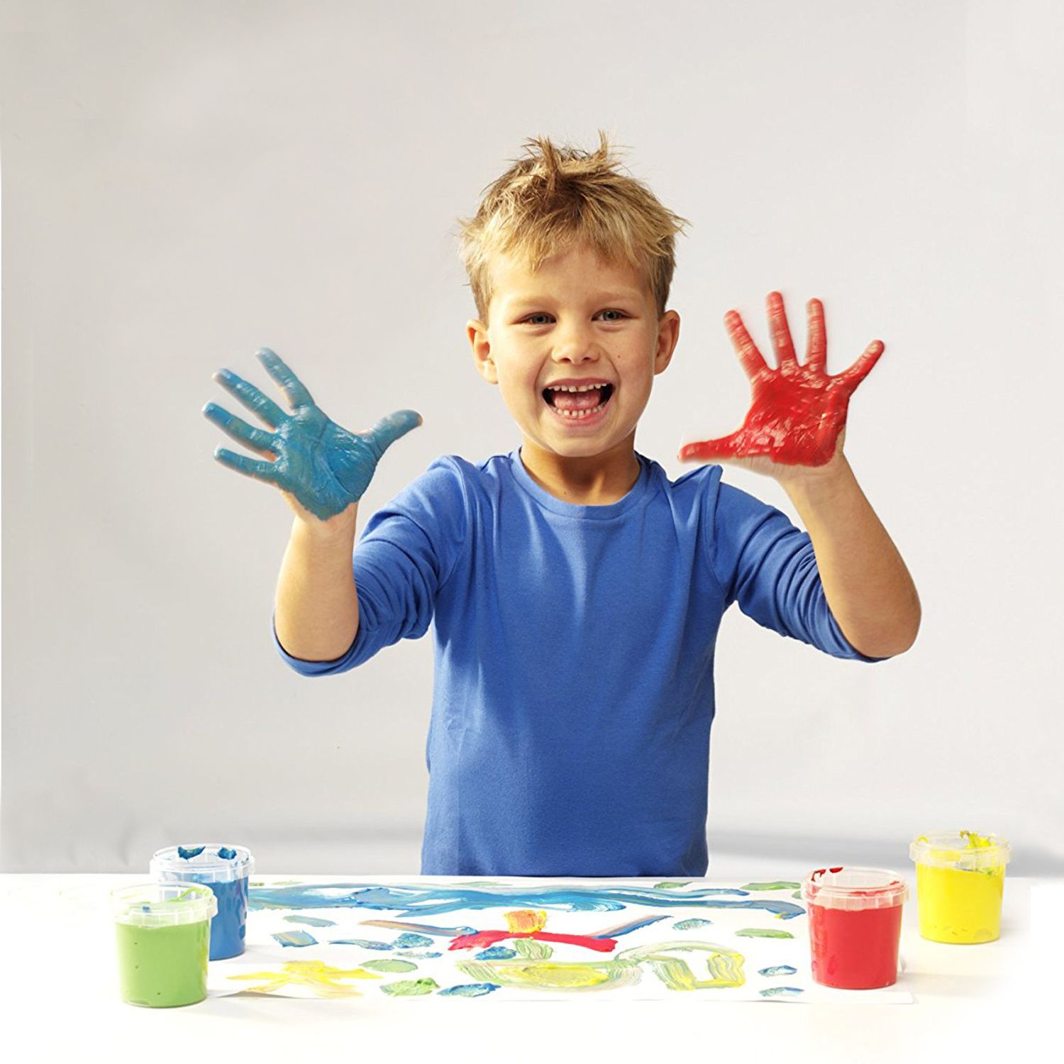 Vopsea Ses Creative pentru pictura cu degete 4 culori My First fotografia produsului View 3 L