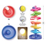 Turn cu minge luminoasa Spiral Tower Brightball 10 elemente Quercetti fotografia produsului View 4 S