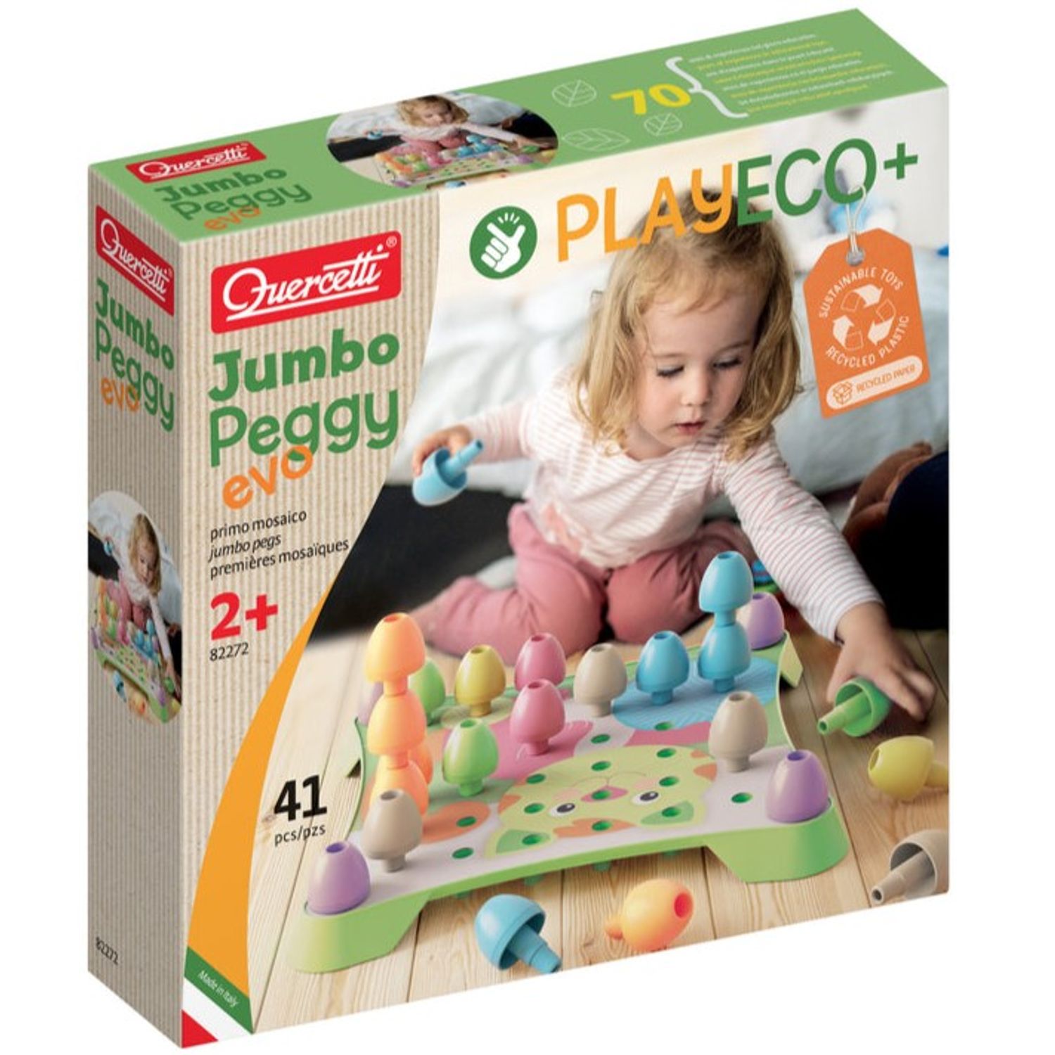 Mozaic Play Eco Jumbo Peggy Evo 41 elemente Quercetti fotografia produsului