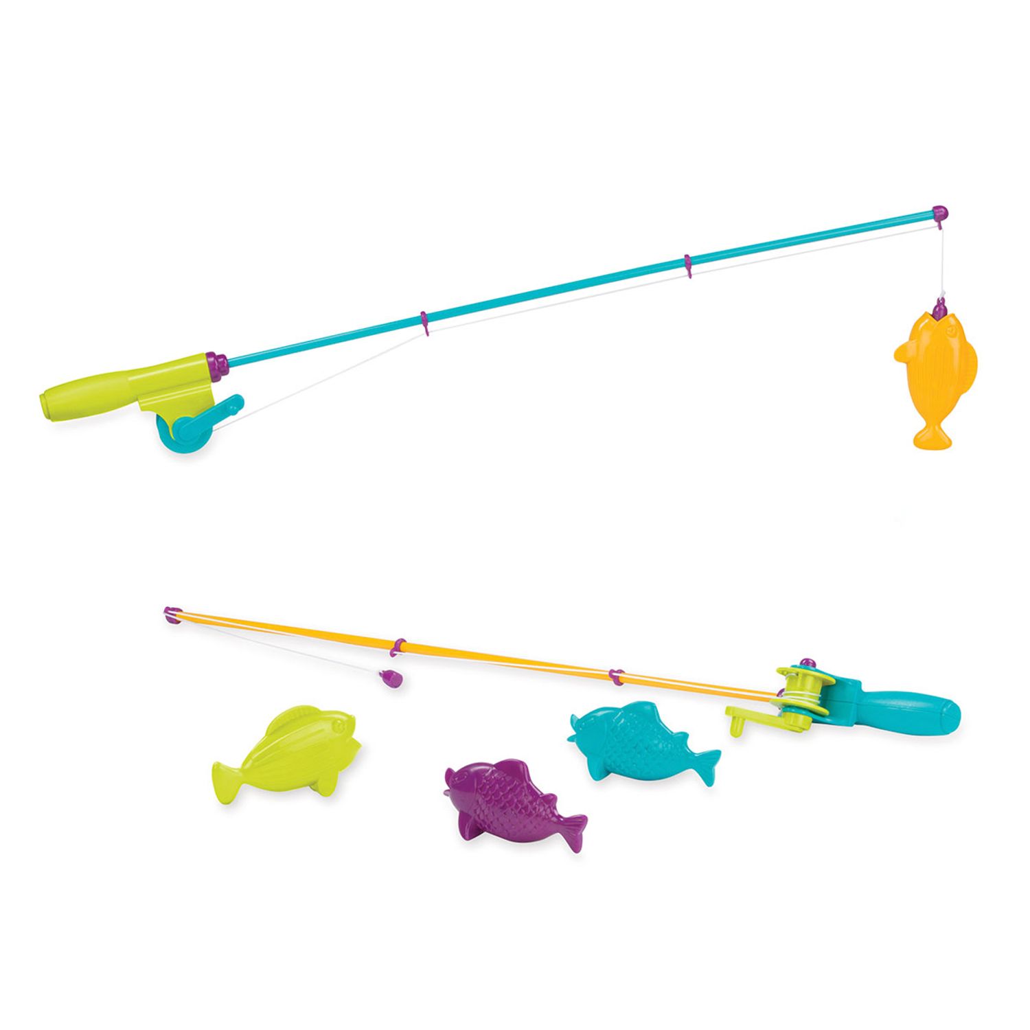 Joc interactiv Battat Pescuit Magnetic, 2 tije de pescuit, 4 pesti fotografia produsului