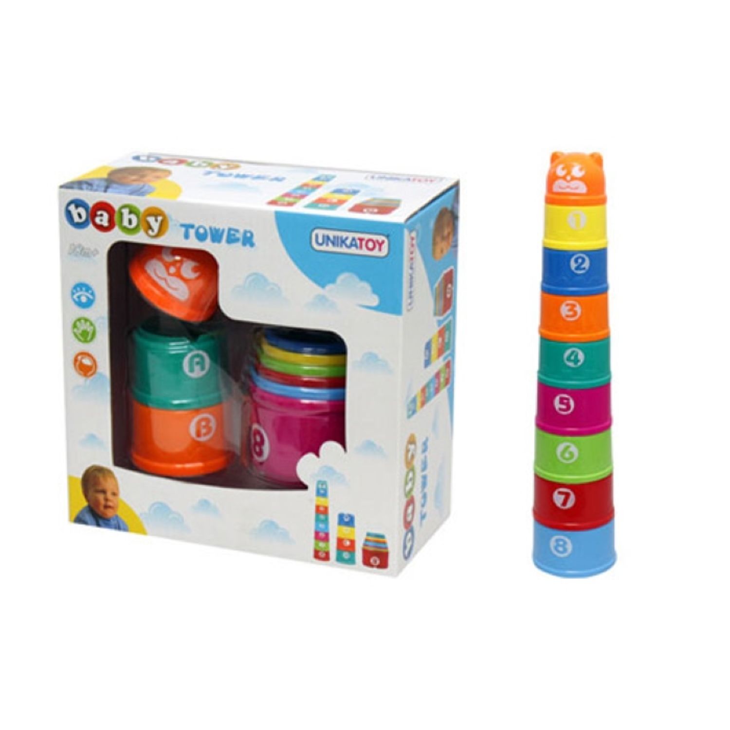 Set Piramida Turn din cupe colorate fotografia produsului View 5 L