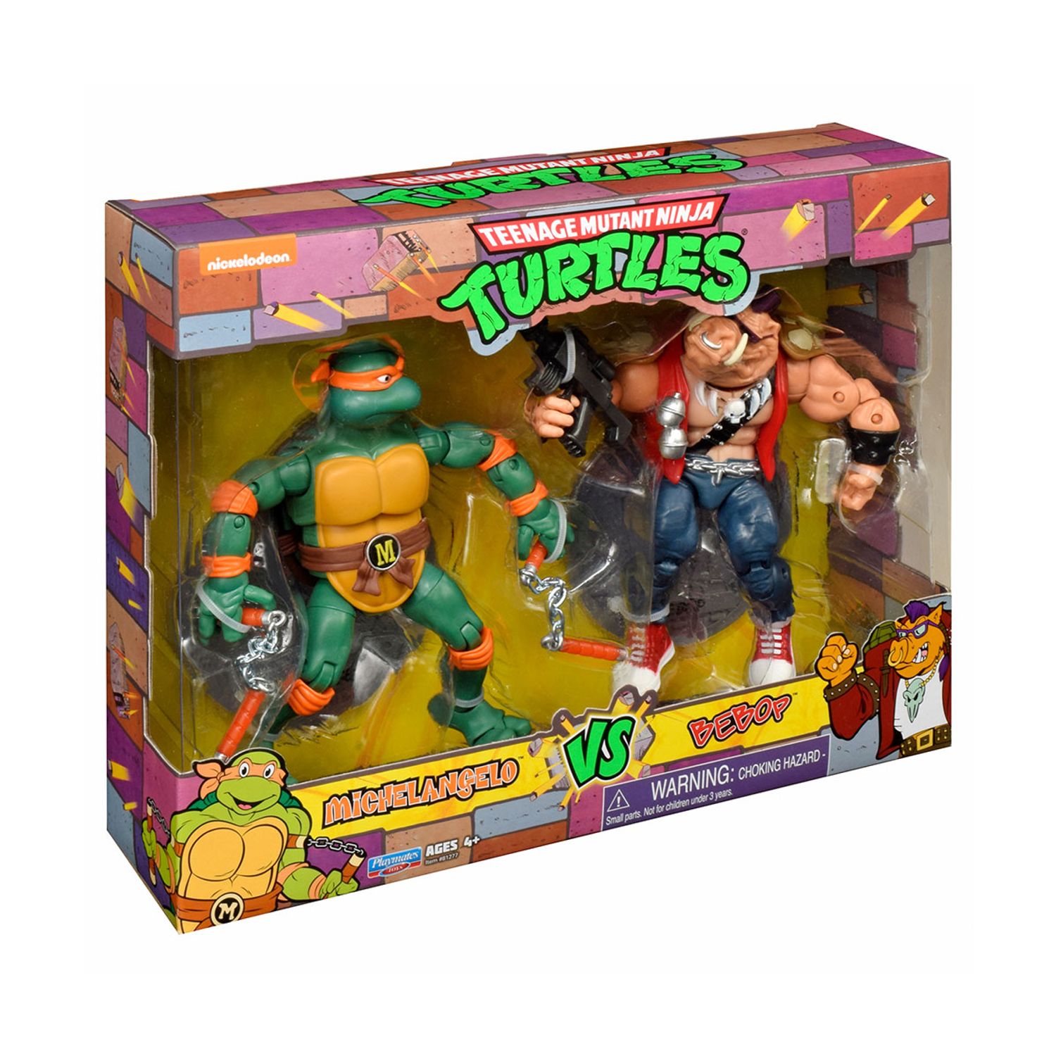 Figurine Testoasele Ninja Michelangelo vs Bebop 15 cm, 2 bucati fotografia produsului View 4 L