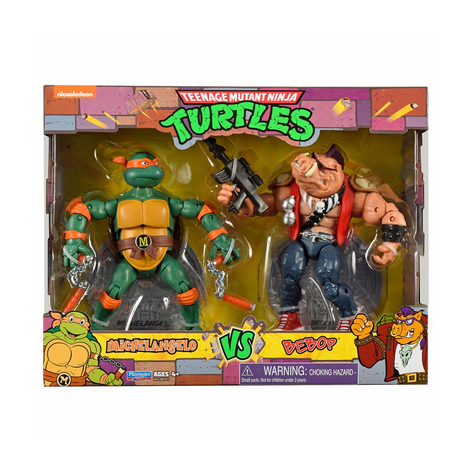 Figurine Testoasele Ninja Michelangelo vs Bebop 15 cm, 2 bucati fotografia produsului View 5 L