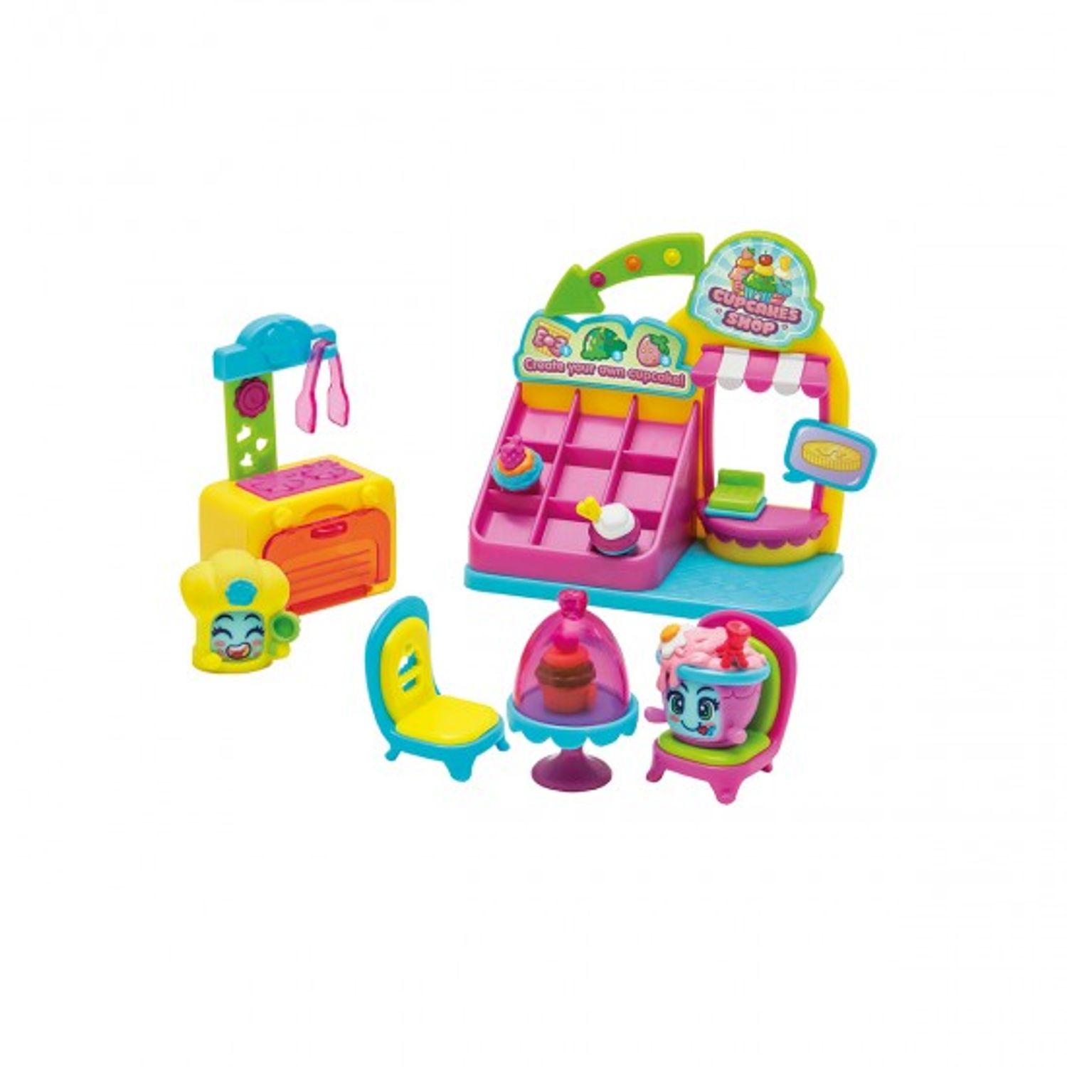 Set de joaca cu 2 figurine exclusive si Cupcake Shop Moji Pops fotografia produsului View 2 L