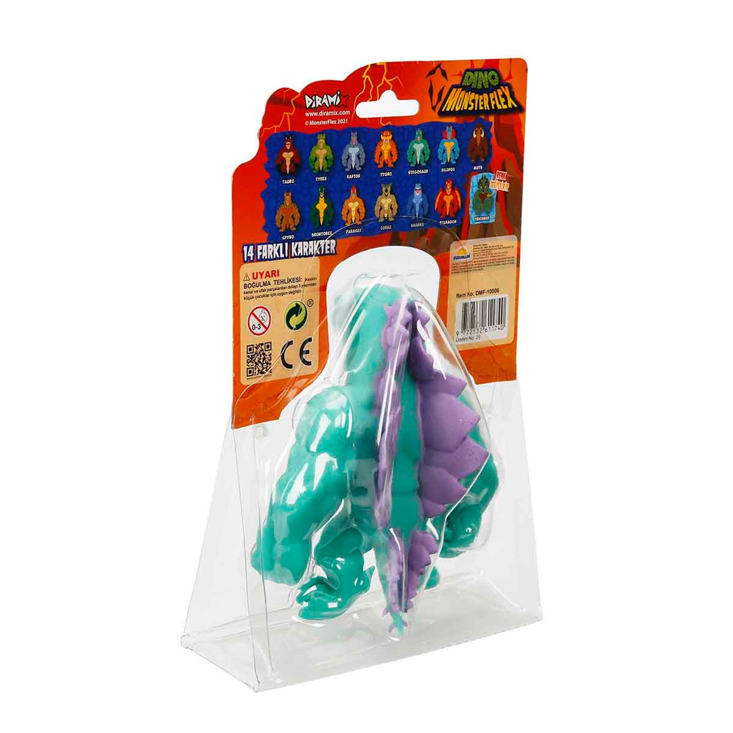 Figurina elastica DINO MonsterFlex, Stegosaur, 15 cm fotografia produsului View 5 L