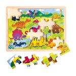 Puzzle din lemn Dinozauri, 20 piese fotografia produsului