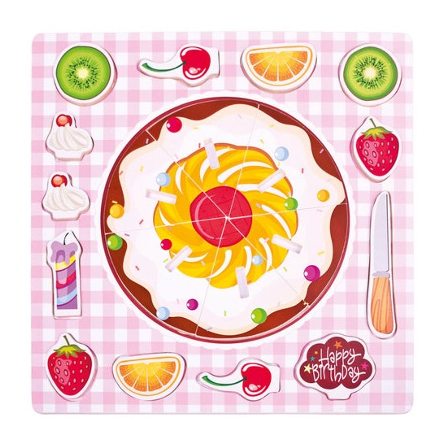 Puzzle Tort cu fructe, 20 piese fotografia produsului