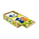Puzzle cuburi din lemn Baribal, Bino Multicolor fotografia produsului