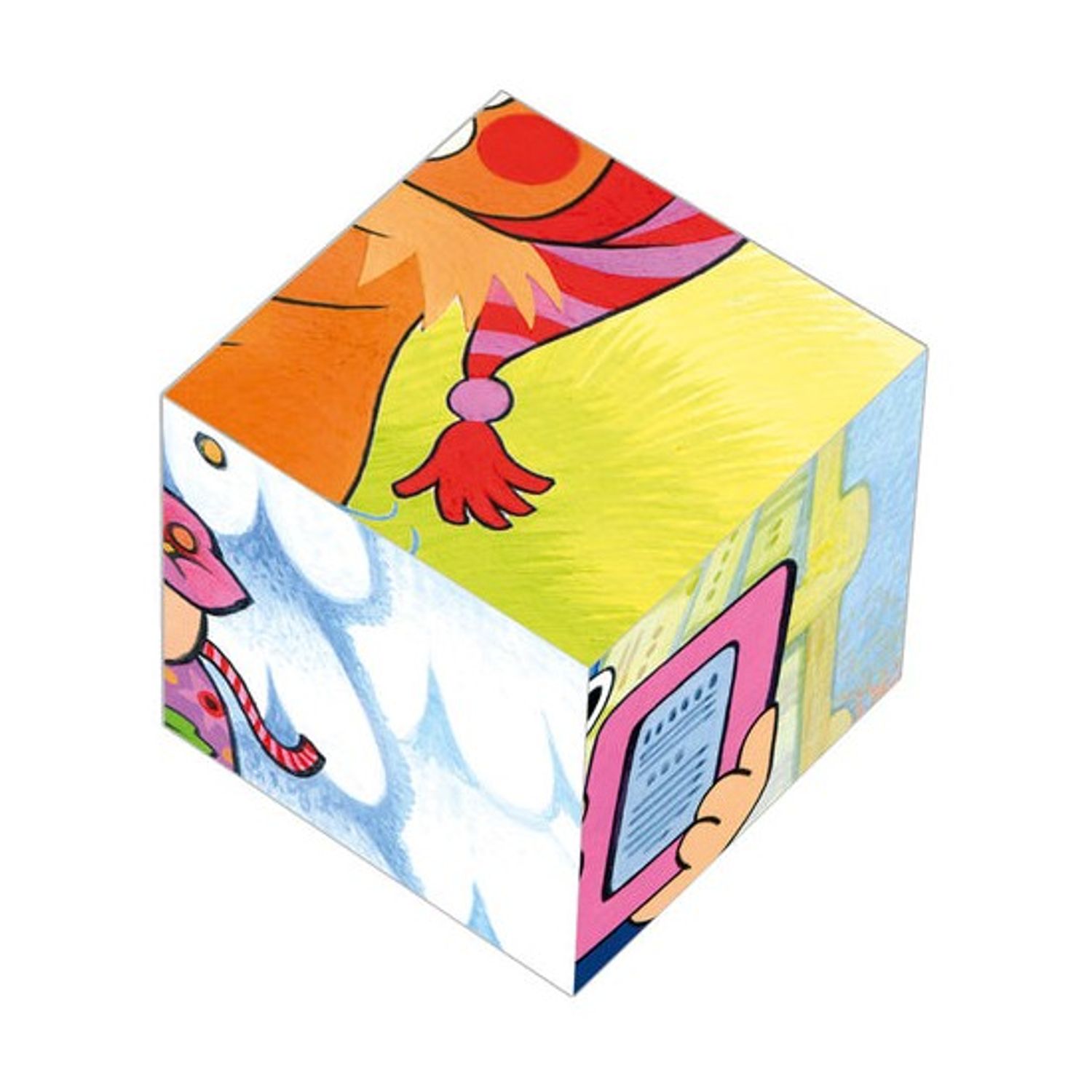 Puzzle cuburi din lemn Baribal, Bino Multicolor fotografia produsului View 3 L