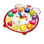 Puzzle din lemn Ceas cu figuri geometrice colorate fotografia produsului View 2 S