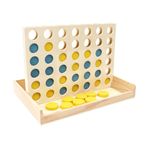 Set 42 jetoane Tic-tac-toe, Bino, Lemn, Multicolor fotografia produsului