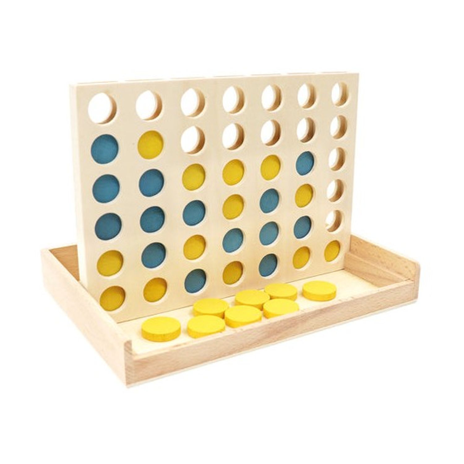 Set 42 jetoane Tic-tac-toe, Bino, Lemn, Multicolor fotografia produsului