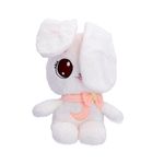 Jucarie de plus Peekapets Iepuras alb cu urechi mobile 28 cm fotografia produsului View 4 S