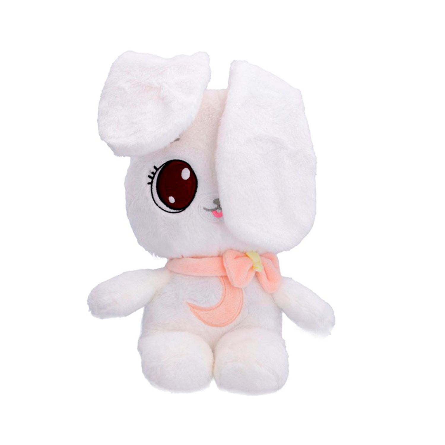 Jucarie de plus Peekapets Iepuras alb cu urechi mobile 28 cm fotografia produsului View 4 L