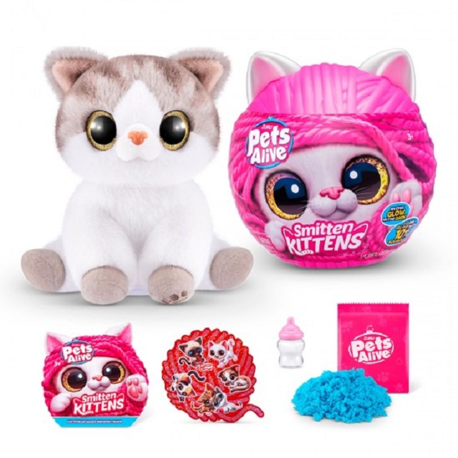 Jucarie de plus surpriza Motanas Interactiv Pets Alive Smitten Kittens fotografia produsului View 3 L