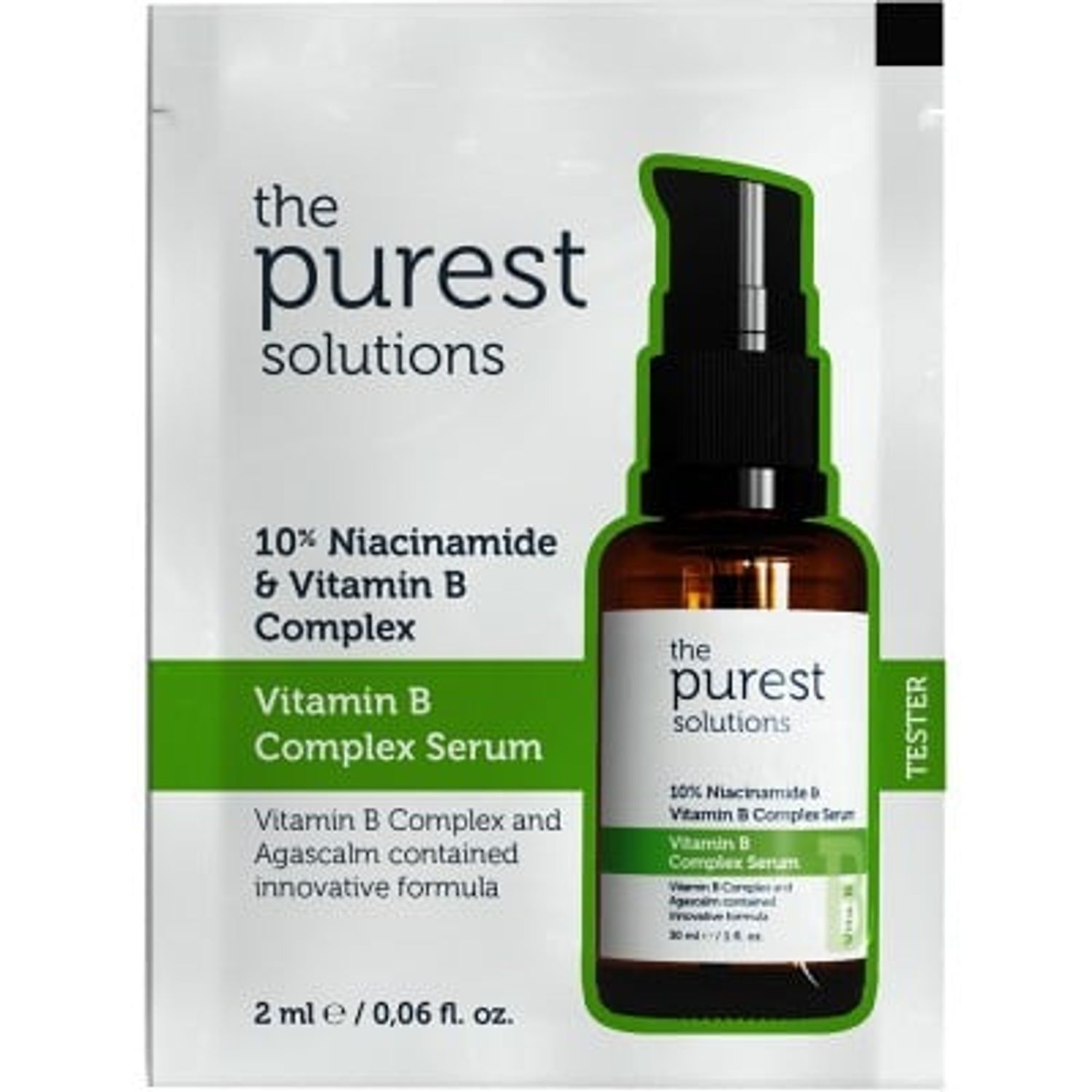 The Purest Solutions 10% Niacinamide & Vitamin B Complex Serum, Ser hidratant, 2 ml fotografia produsului