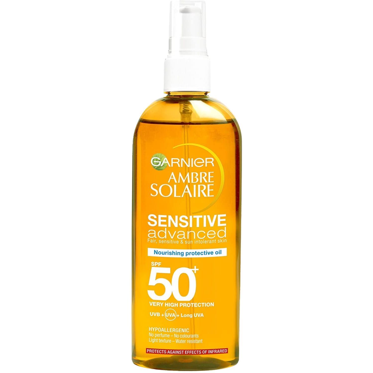 Garnier Ambre Solaire Sensitive Advanced, Ulei pentru corp, SPF 50+, 150 ml fotografia produsului