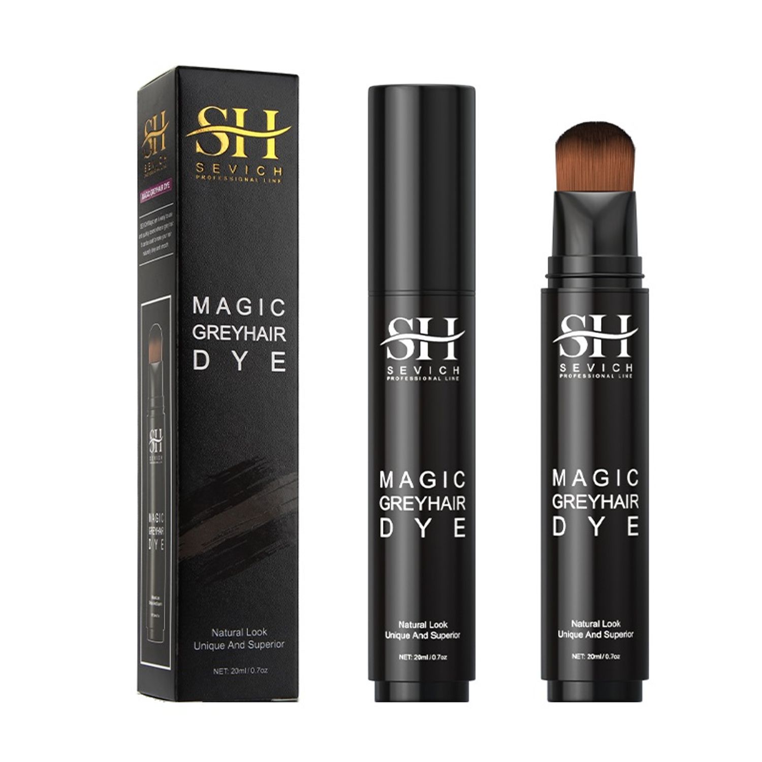 Stick corector, pentru vopsirea firelor de par alb, Magic, Negru, Sevich, 20ml fotografia produsului View 9 L