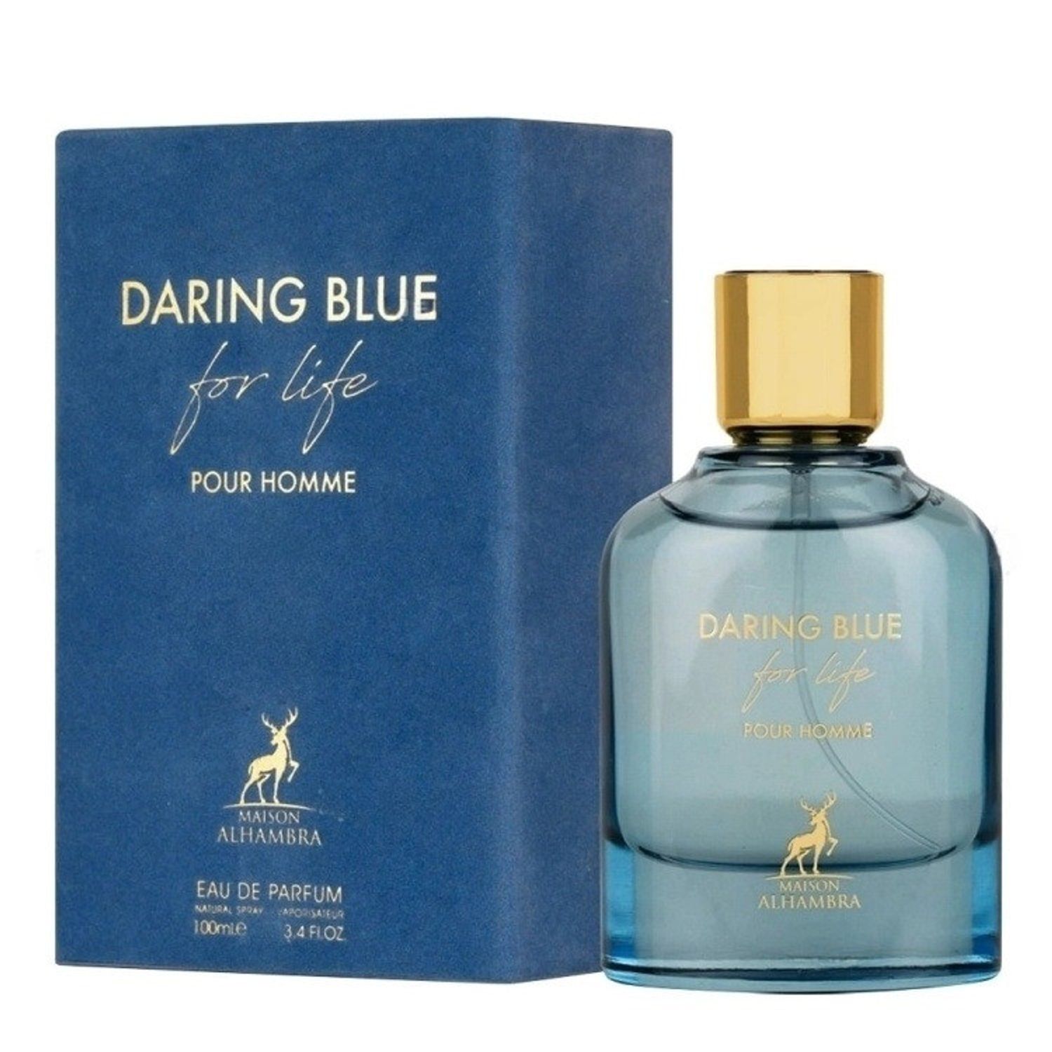 Apa de parfum Maison Alhambra Daring Blue for Life, 100 ml, pentru barbati fotografia produsului