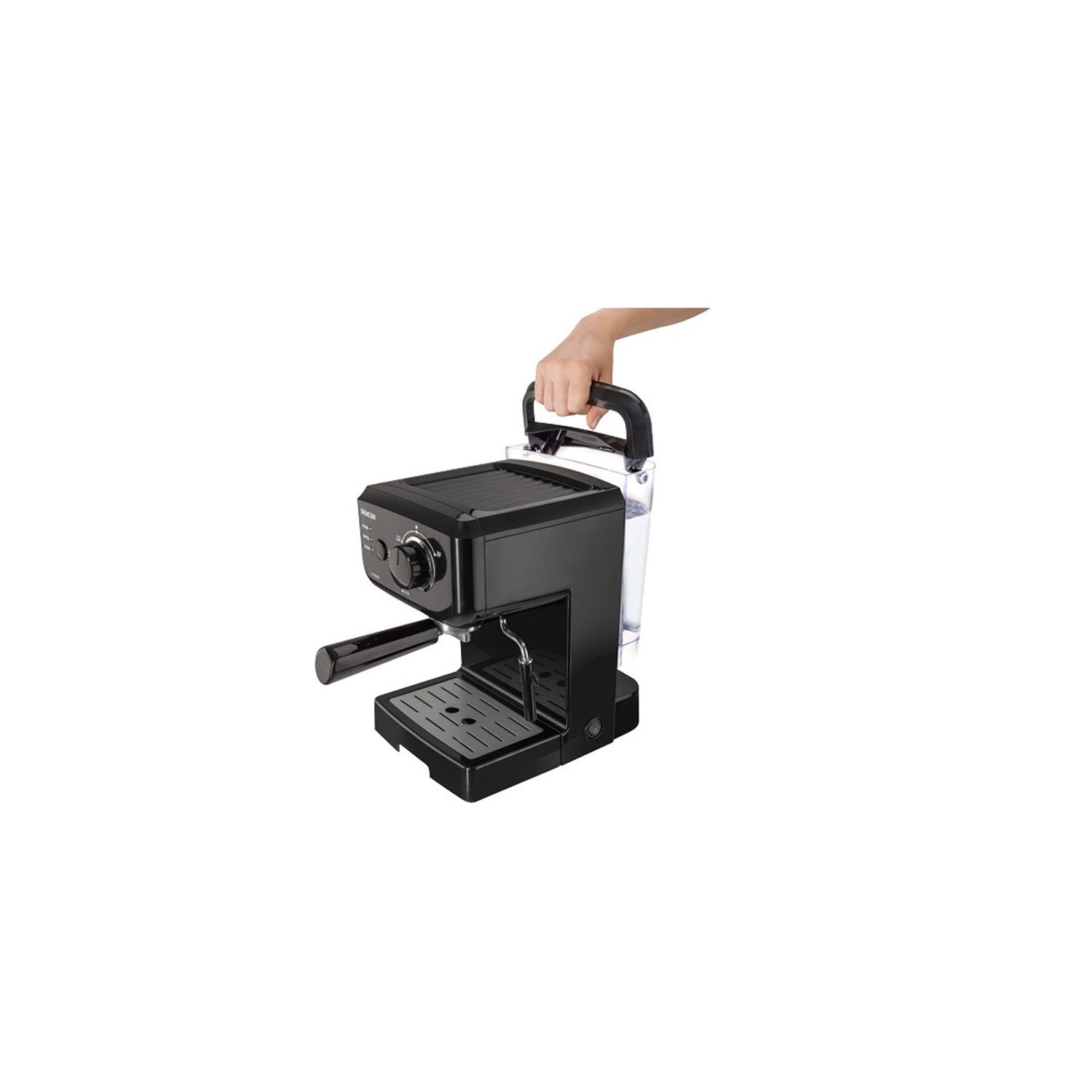 Espressor 15 Bar, 1140 w, 1.5 l,  Negru,  Sencor fotografia produsului View 4 L