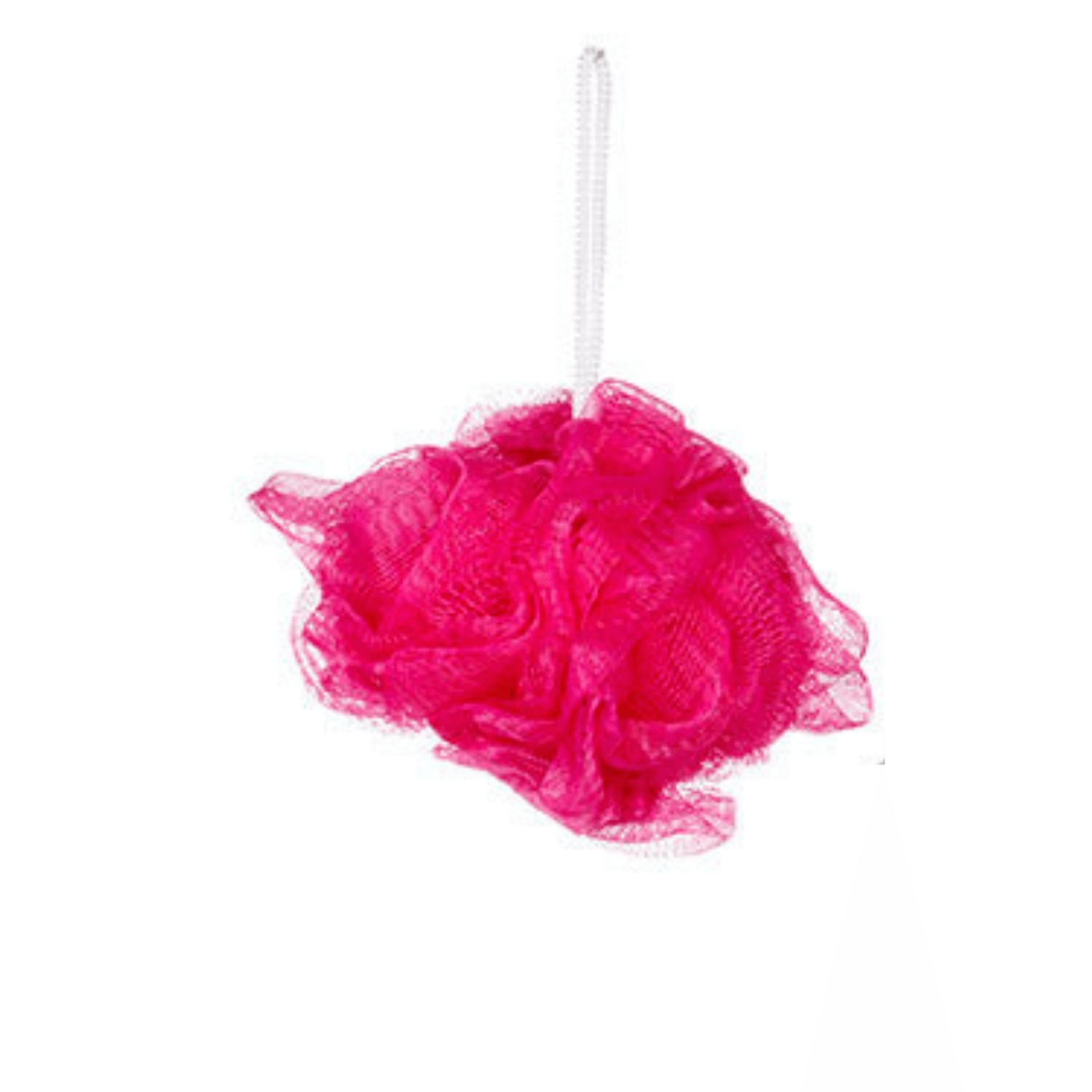 Burete de baie tip floare / lufa, cu textura fina, Berilo, 13 cm - Roz fotografia produsului